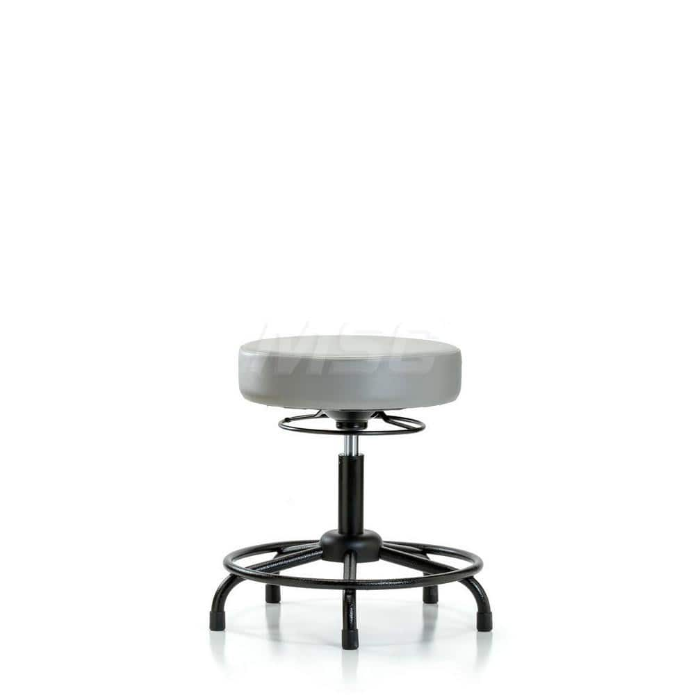 Lab Stool: Vinyl, 24″ Seat Width, 24″ Seat Depth Round Height