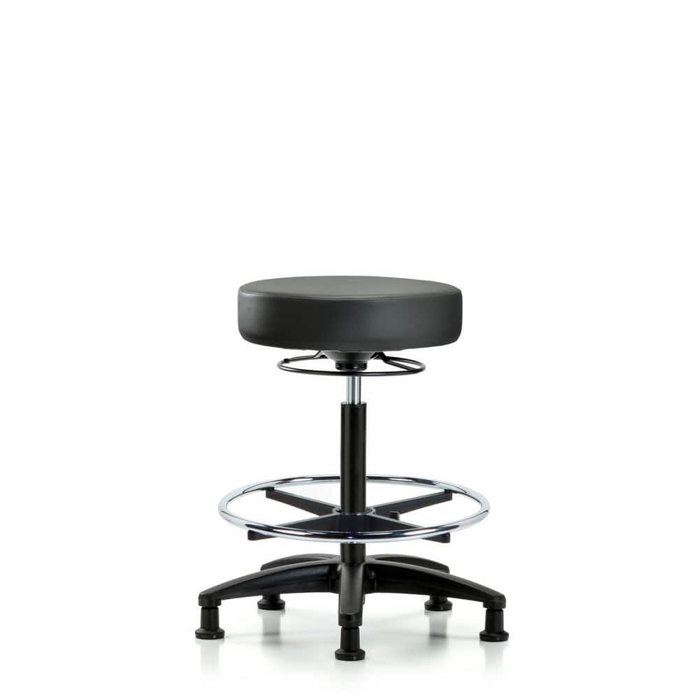 Lab Stool: Vinyl, 24″ Seat Width, 24″ Seat Depth Round Height