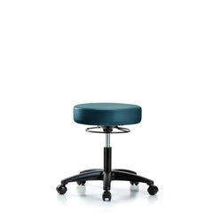 Lab Stool: Vinyl, 24″ Seat Width, 24″ Seat Depth Round Height