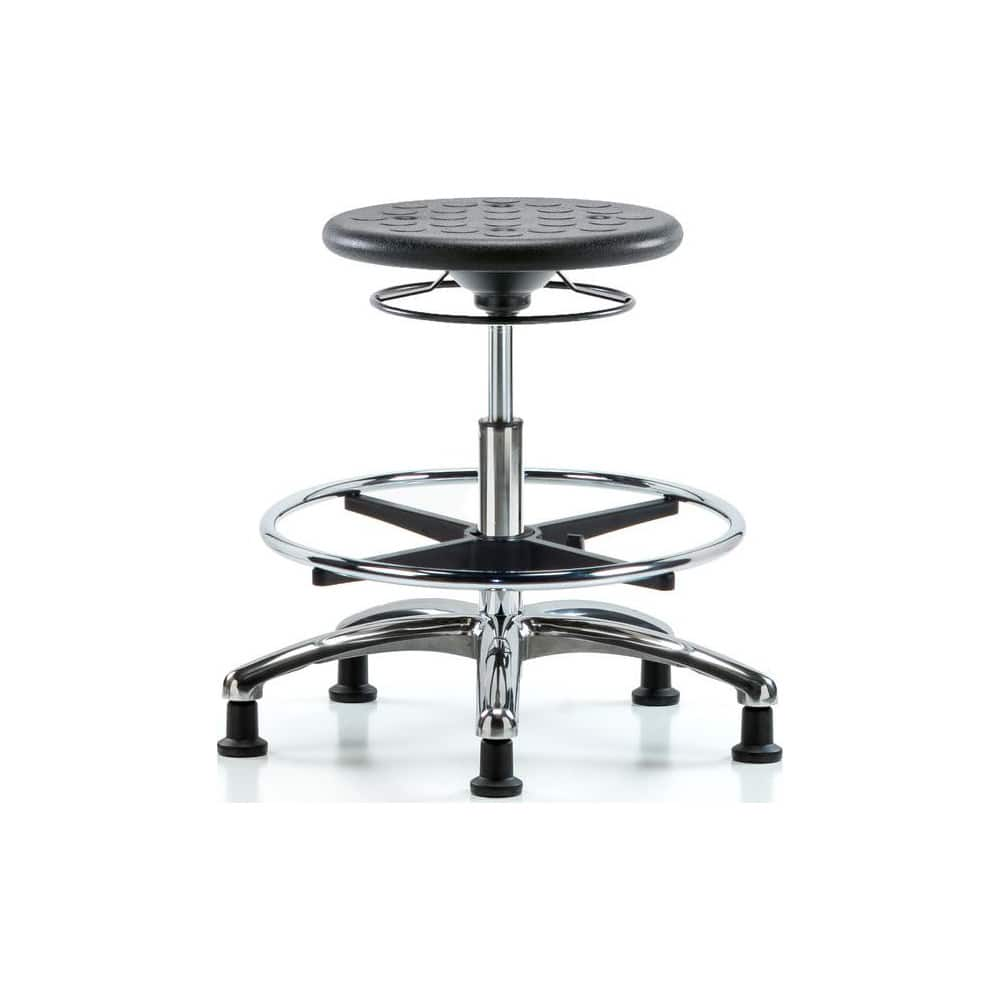 Lab Stool: Polyurethane, 25″ Seat Width, 25″ Seat Depth Round Height