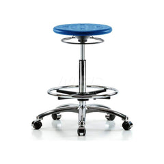 Lab Stool: Polyurethane, 25″ Seat Width, 25″ Seat Depth Round Height