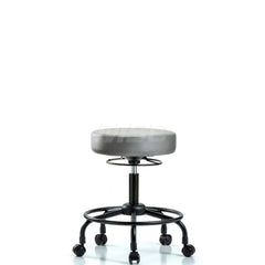 Lab Stool: Vinyl, 24″ Seat Width, 24″ Seat Depth Round Height