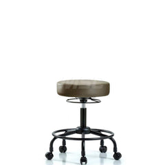 Lab Stool: Vinyl, 24″ Seat Width, 24″ Seat Depth Round Height