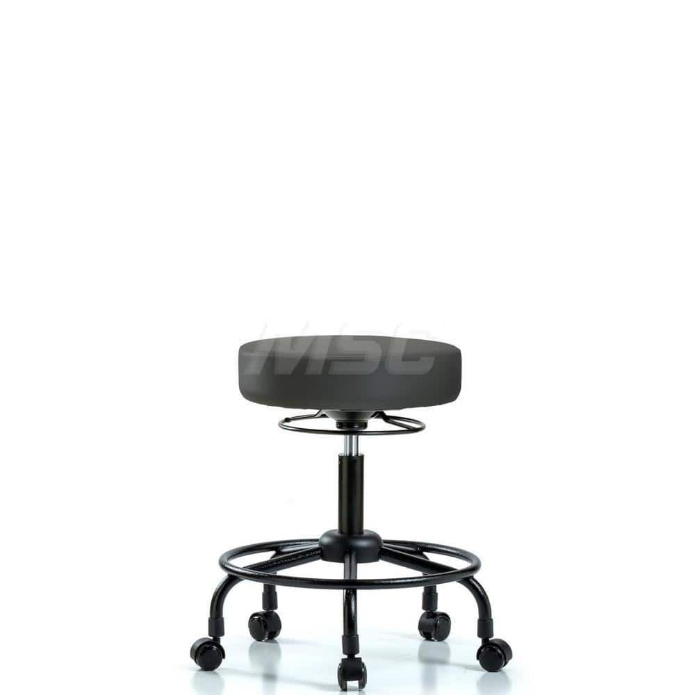 Lab Stool: Vinyl, 24″ Seat Width, 24″ Seat Depth Round Height