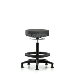 Lab Stool: Vinyl, 24″ Seat Width, 24″ Seat Depth Round Height