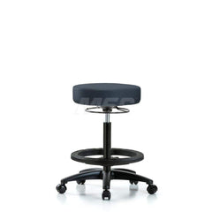 Lab Stool: Vinyl, 24″ Seat Width, 24″ Seat Depth Round Height