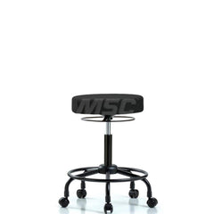 Adjustable Height Swivel Stool: Olefin, 24″ Seat Width, 24″ Seat Depth Round Height