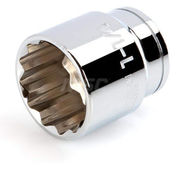 Hand Socket: 1/2″ Drive, 1-1/4″ Socket, 12-Point Chrome-Plated & Polished