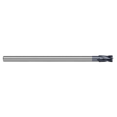 ‎End Mills - Reduced Shank End Mills - 0.7500″ (3/4″) Cutter Diameter × 0.0300″ Radius × 1.1250″ (1-1/8″) Length of Cut Carbide Reduce Shank Corner Radius End Mill, 4 Flutes, AlTiN Coated - Exact Industrial Supply