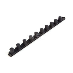 3/4 Inch Drive x 18 Inch Socket Rail, 10 Clips (Black)