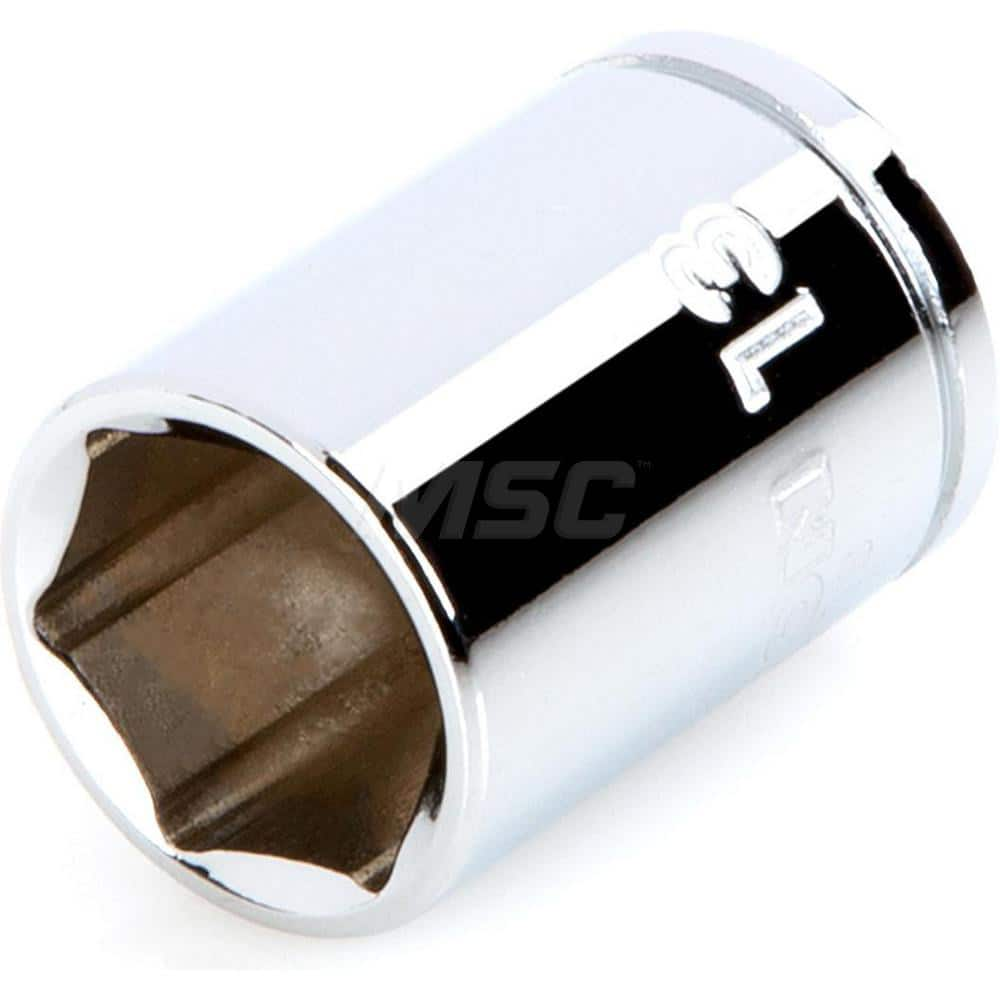 Hand Socket: 1/4″ Drive, 13 mm Socket, 6-Point Chrome-Plated & Polished