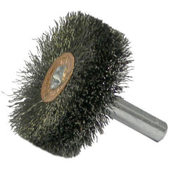 1-1/2″ Stem-Mounted Crimped Wire Wheel, .006″ Steel Fill, 1/4″ Stem - Americas Industrial Supply