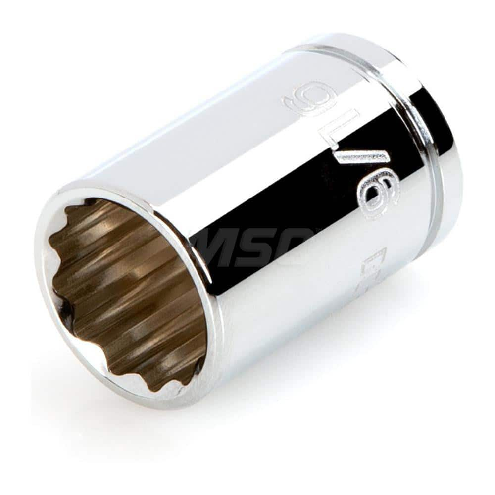 Hand Socket: 3/8″ Drive, 9/16″ Socket, 12-Point Chrome-Plated & Polished