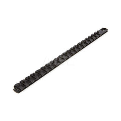 1/4 Inch Drive x 18 Inch Socket Rail, 20 Clips (Black)