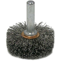 1-1/2″ Stem-Mounted Crimped Wire Wheel, .0118″ Steel Fill, 1/4″ Stem - Americas Industrial Supply