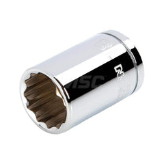 Hand Socket: 1/2″ Drive, 18 mm Socket, 12-Point Chrome-Plated & Polished