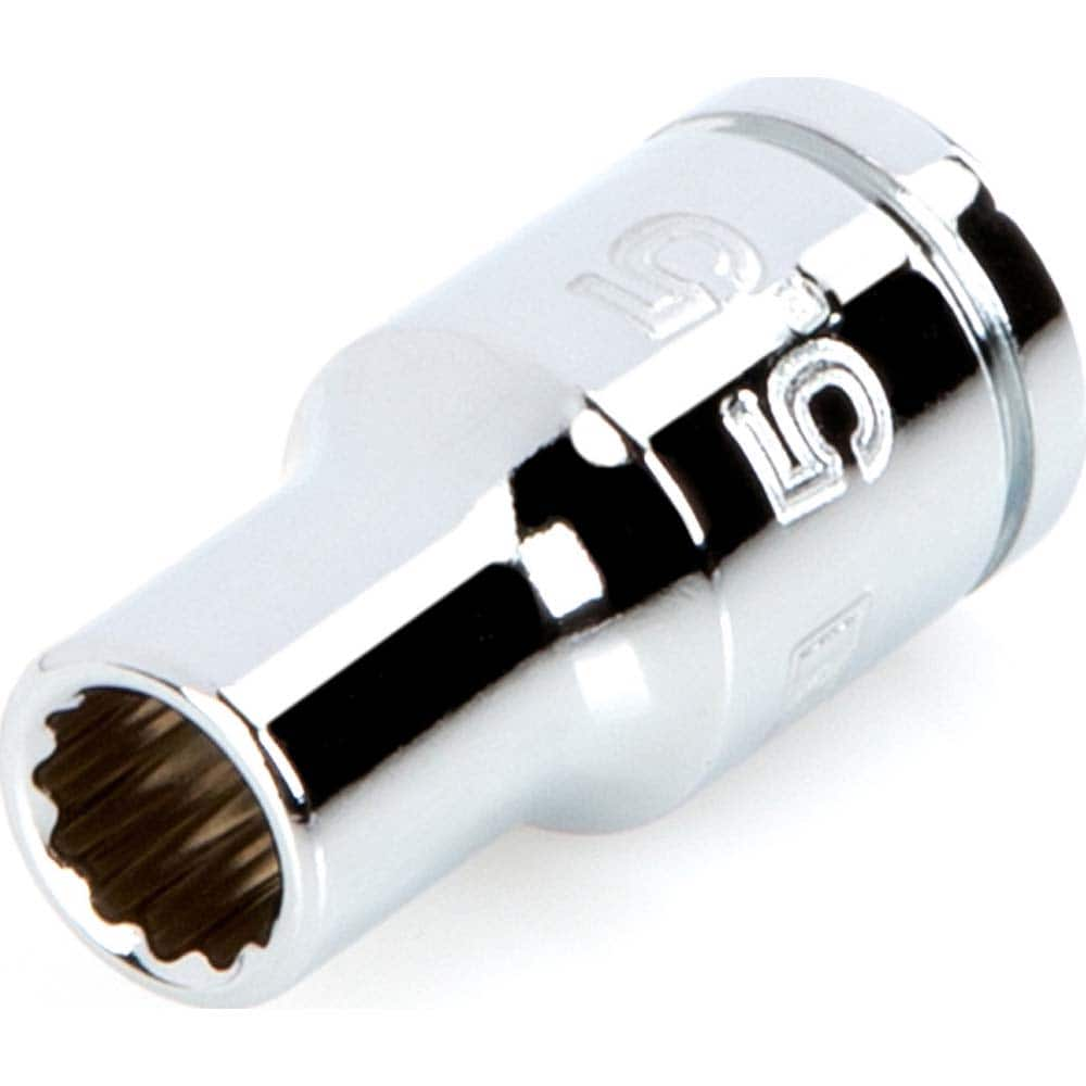 Hand Socket: 1/4″ Drive, 5 mm Socket, 12-Point Chrome-Plated & Polished