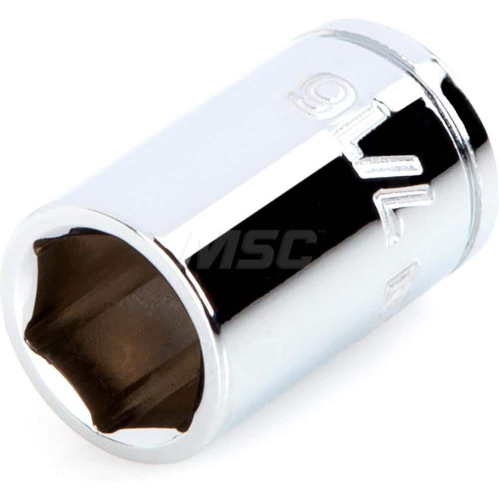 Hand Socket: 1/4″ Drive, 7/16″ Socket, 6-Point Chrome-Plated & Polished