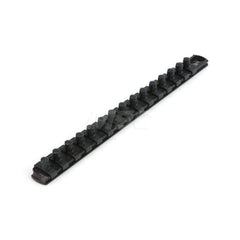 3/8 Inch Drive x 13 Inch Socket Rail, 15 Clips (Black)