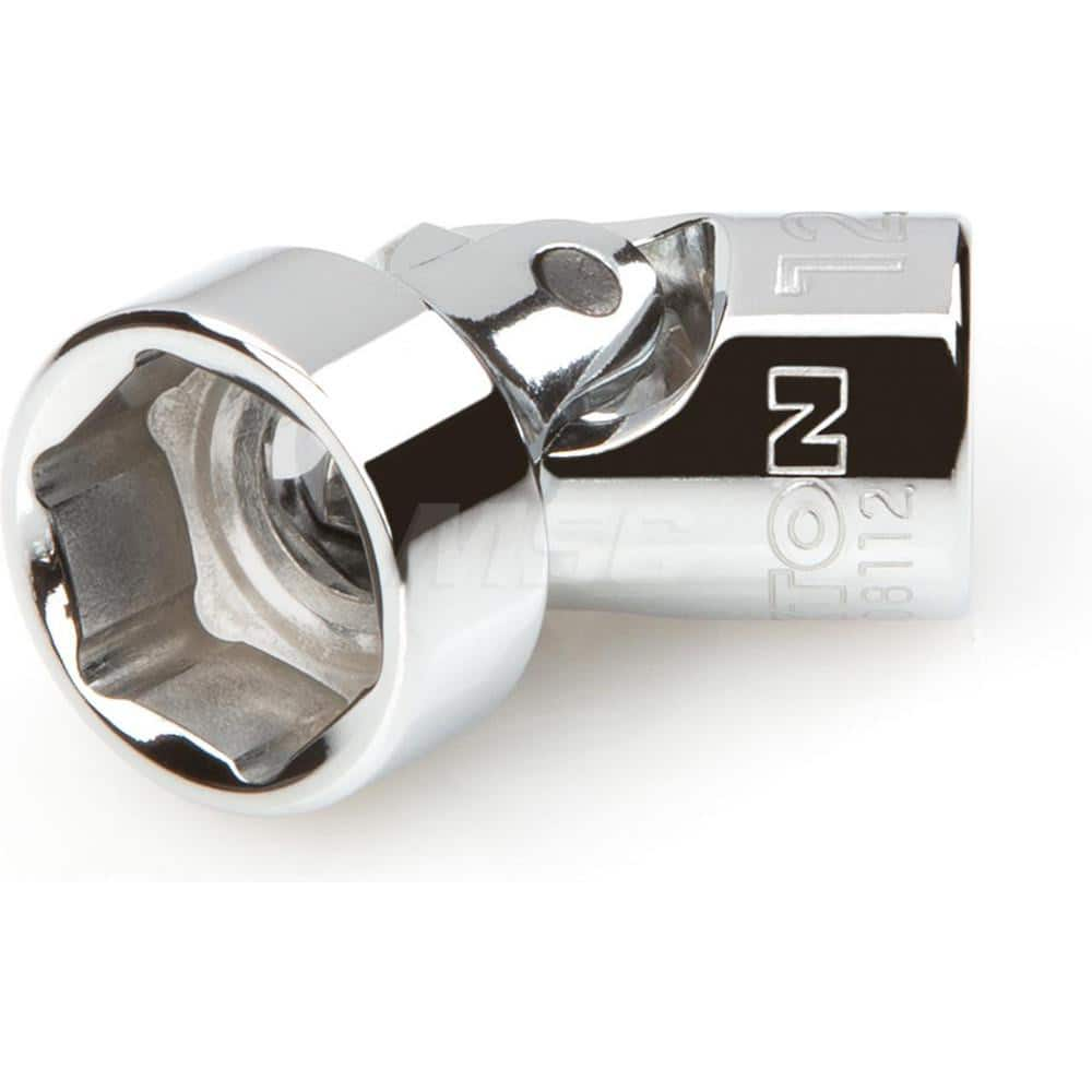 Hand Socket: 1/4″ Drive, 12 mm Socket, 6-Point Chrome-Plated & Polished