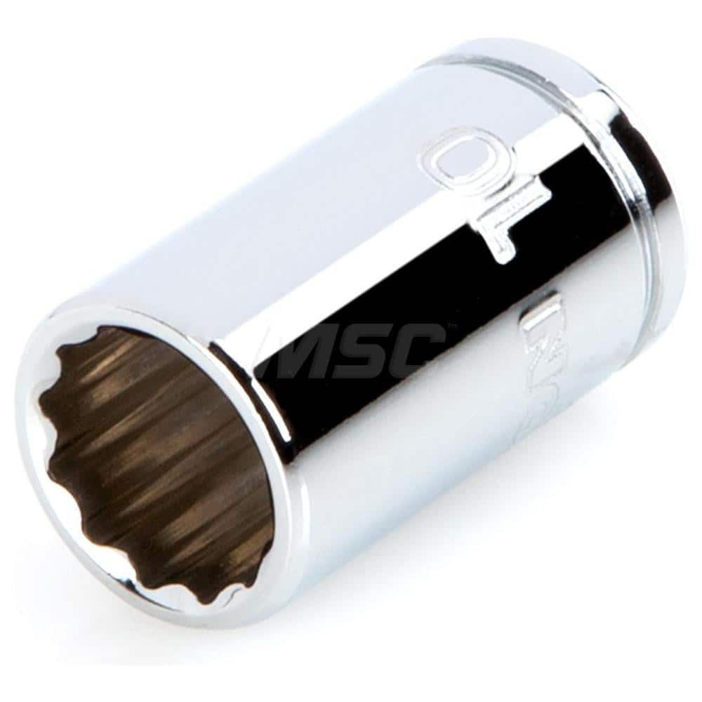 Hand Socket: 1/4″ Drive, 10 mm Socket, 12-Point Chrome-Plated & Polished