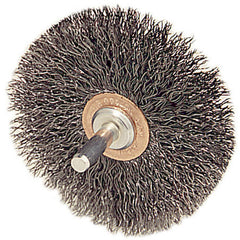 2-1/2″ Stem-Mounted Crimped Wire Wheel, .014″ Steel Fill, 1/4″ Stem - Americas Industrial Supply