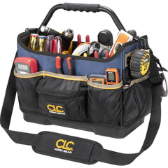 Tool Bag & Tote: 17 Pocket 15″ OAW, Polyester