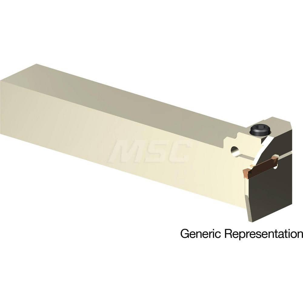 Indexable Cutoff Toolholder: 12 mm Max Depth of Cut, 24 mm Max Workpiece Dia, Left Hand 25 mm Shank Height, 25 mm Shank Width, Uses GCMN Inserts, Series GND