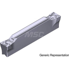 Grooving Insert: GCM3002ML AC5025S, Solid Carbide Absotech Finish, Neutral, 3 mm Cutting Width, 20 mm Max Depth, Series GND
