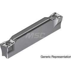 Grooving Insert: GCM4008ML AC8025P, Solid Carbide Absotech Finish, Neutral, 4 mm Cutting Width, 25 mm Max Depth, Series GND