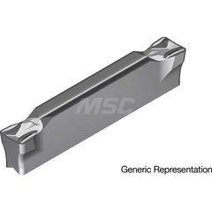Grooving Insert: GCM4004MG AC8025P, Solid Carbide Absotech Finish, Neutral, 4 mm Cutting Width, 25 mm Max Depth, Series GND