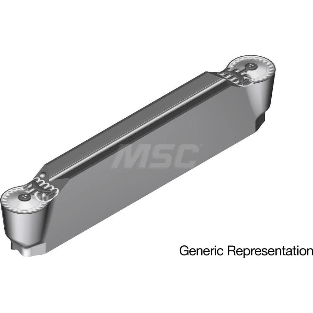 Grooving Insert: GCM3015RN AC8025P, Solid Carbide Absotech Finish, Neutral, 3 mm Cutting Width, 20 mm Max Depth, Series GND