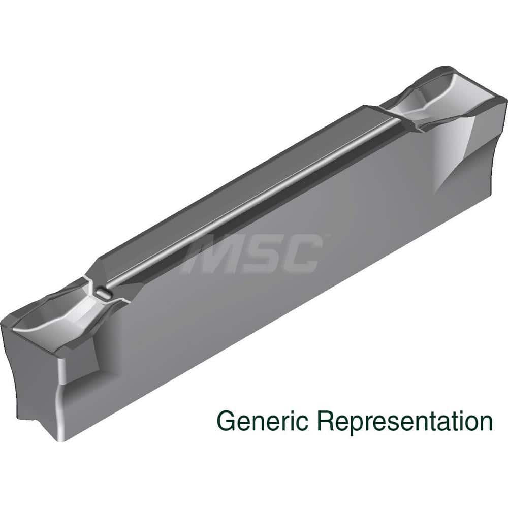 Grooving Insert: GCM4004GG AC8025P, Solid Carbide Absotech Finish, Neutral, 4 mm Cutting Width, 25 mm Max Depth, Series GND