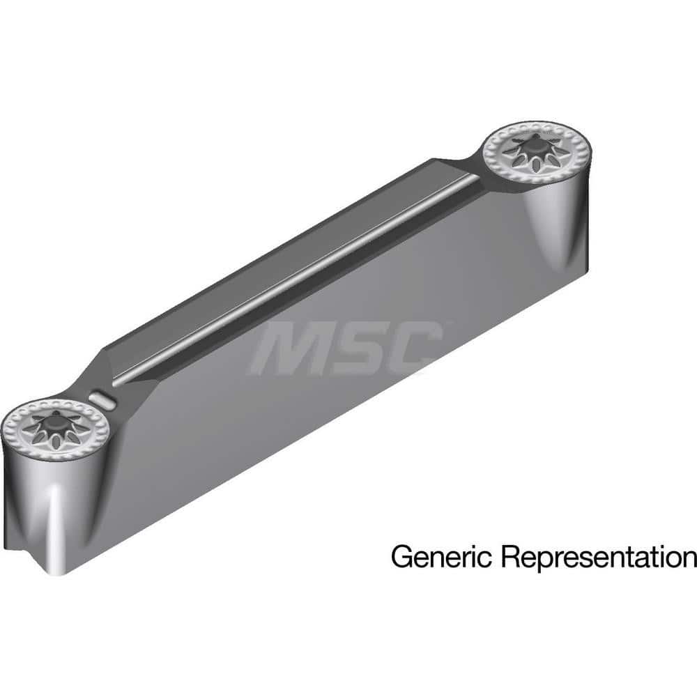 Grooving Insert: GCM4020RG AC8025P, Solid Carbide Absotech Finish, Neutral, 4 mm Cutting Width, 25 mm Max Depth, Series GND