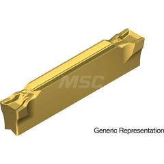 Grooving Insert: GCM8002GF AC830P, Solid Carbide Super FF Finish, Neutral, 8 mm Cutting Width, 25 mm Max Depth, Series GND