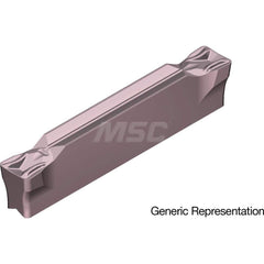 Grooving Insert: GCM4008MG AC520U, Solid Carbide Super ZX Finish, Neutral, 4 mm Cutting Width, 25 mm Max Depth, Series GND