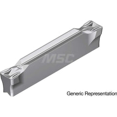 Grooving Insert: GCM3004MG AC8035P, Solid Carbide Absotech Finish, Neutral, 3 mm Cutting Width, 20 mm Max Depth, Series GND