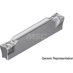 Grooving Insert: GCM3004ML AC8035P, Solid Carbide Absotech Finish, Neutral, 3 mm Cutting Width, 20 mm Max Depth, Series GND