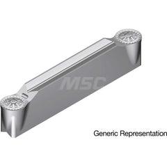 Grooving Insert: GCM4020RG AC8035P, Solid Carbide Absotech Finish, Neutral, 4 mm Cutting Width, 25 mm Max Depth, Series GND