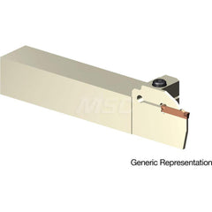 Indexable Cutoff Toolholder: 16 mm Max Depth of Cut, 32 mm Max Workpiece Dia, Left Hand 20 mm Shank Height, 20 mm Shank Width, Uses GCMN Inserts, Series GND