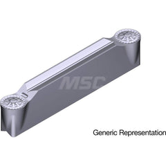 Grooving Insert: GCM4020RG AC5025S, Solid Carbide Absotech Finish, Neutral, 4 mm Cutting Width, 25 mm Max Depth, Series GND