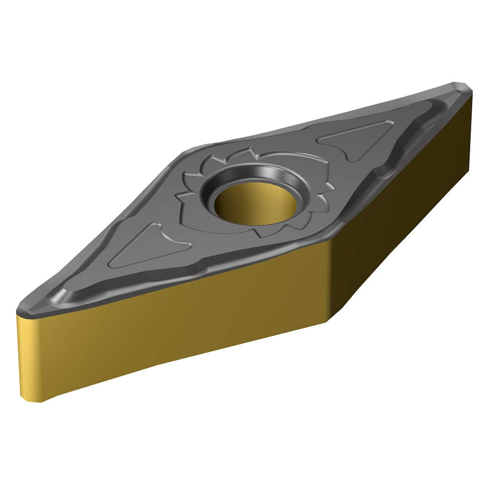 Turning Insert:  VNGG 16 04 12-SGF S205,  Solid Carbide TiCN, Al2O3 & TiN Finish,  Neutral,  0.0469″ Corner Radius,  N/A Diamond 35 ™,  Series  T-Max P