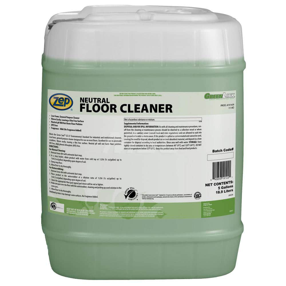 Floor Cleaner: 5 gal Pail, Use On Floors Hard Floor Care