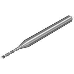 Micro Drill Bit: 0.1079″ Dia, 130 °, Solid Carbide Bright/Uncoated, 1.4961″ OAL, RH Cut, Spiral Flute, Straight-Cylindrical Shank, Series CoroDrill 462