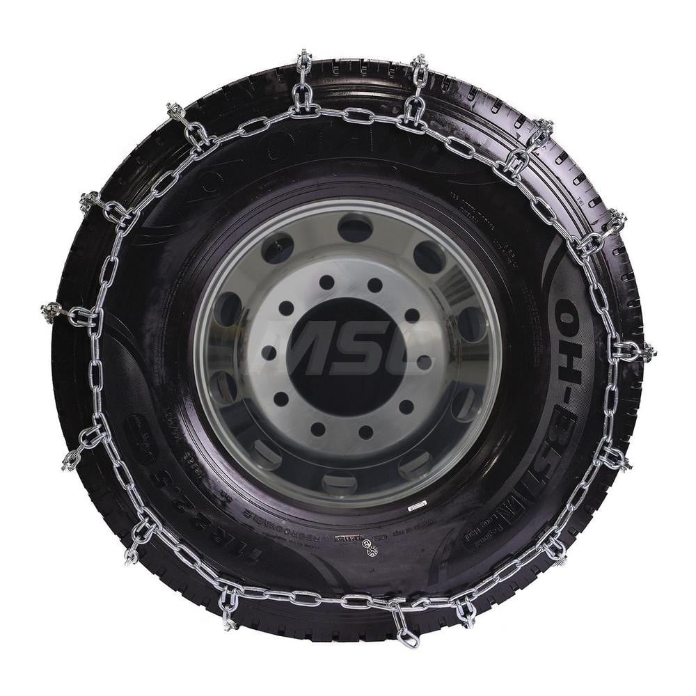 Tire Chains; For Use With: 13R22.5; 315/75R24; 320/75R24; 12R24.5; 12R20; 315/75R24.5; 14.5R20; 315/80R22.5; 12.5R24; 12.75R22.5; 12.5R20; 12.5R22.5; 335/80R20; 305/85R22.5; 11R22; 13/80R20; 305/75R24.5; Axle Type: Single Axle