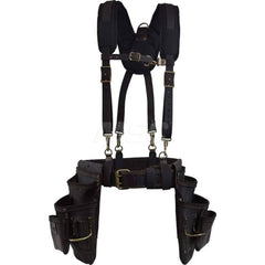 Tool Aprons & Tool Belts; Tool Type: Tool Rig; Minimum Waist Size: 29; Maximum Waist Size: 46; Material: Leather; Number of Pockets: 13.000; Color: Brown; Minimum Order Quantity: Leather; Tool Style: Tool Rig; Minimum Waist Size: 29