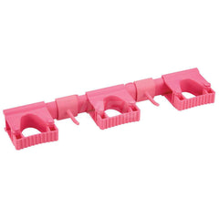 Mop & Broom Wall Hooks; Type: Wall Bracket; Number Of Holders: 5.000; Maximum Load Capacity: 6.61; Material: Polypropylene; TPE Rubber; Polyamide; Color: Pink; Width (Inch): 3.43