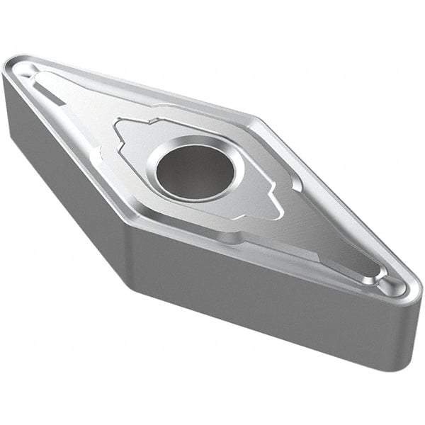 Seco - VNMG333 M3 Grade TP2501 Carbide Turning Insert - TiCN/AI2O3/TiN Finish, 35° Diamond, 3/8" Inscr Circle, 3/16" Thick, Neutral Hand, 3/64" Corner Radius - Americas Industrial Supply