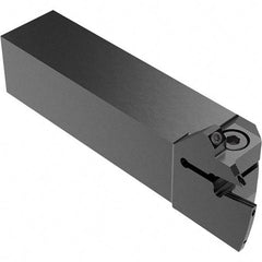 Seco - CFI, External, Left Hand, 13.5mm Max Depth of Cut, 4mm Max Groove Width, Indexable Grooving Tool Holder - LC.. 1604.. Insert Compatibility, 25mm Shank Height, 25mm Shank Width, 123mm OAL, Through Coolant - Americas Industrial Supply