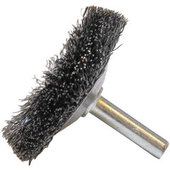 2″ Stem-Mounted Concave Crimped Wire Wheel, .014″ Steel Fill, 1/4″ Stem - Americas Industrial Supply